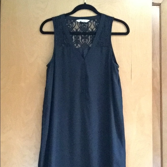 BB Dakota black shift dress with lace yoke, M - Picture 3 of 8